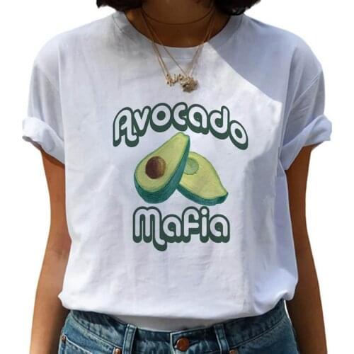 Avocado Vegan Womens T-shirt Short Sleeve Ulzzang Harajuku Graphic T-shirt Kawaii 90s T-shirt Fashion Grunge Top Tee Women