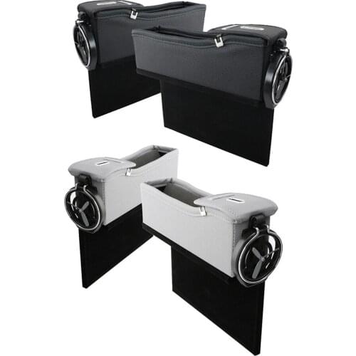 Car storage box multi function Car Seat Gap Storage Organizer Box with water Cup Holder Car Cellphone Purse Case Pocket Accessor
