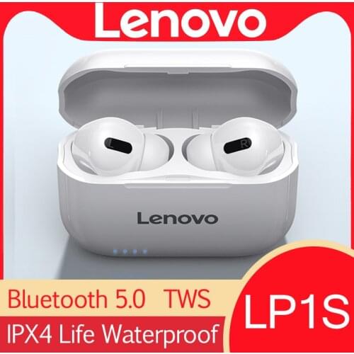 Lenovo LP1S LP1 S Bluetooth5.0 Earphone HiFi Wireless Headset With Mic Sports Earbuds Handsfree Stereo Sound IPX4 Waterproof