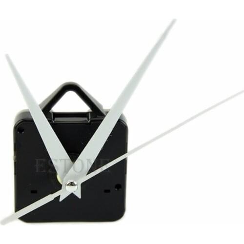 DIY Black Quartz Wall Clock White Hands Movement Mechanism Repair Tool Parts Kit