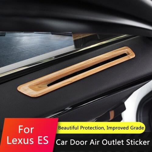 QHCP Car Door Air Outlet Cover Air Vent Frame Trim Decorative Sticker ABS Fit For Lexus ES200 260 300H 2018 Interior Accessories