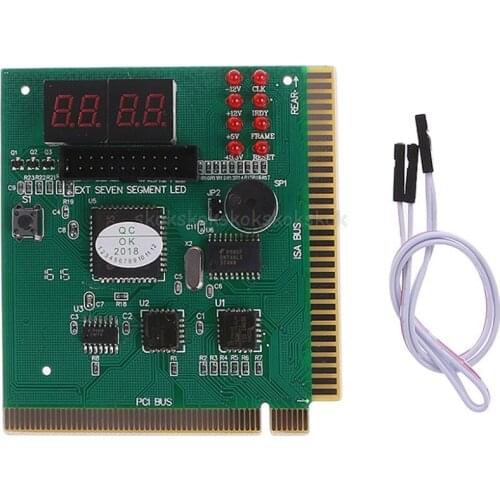 Diagnostic 4Digit Card Motherboard Mainboard POST Tester PCI ISA For PC Computer