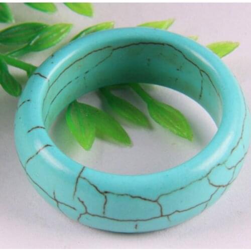 Blue Howlite Finger Ring Size 10 Jewelry For Woman Gift X002