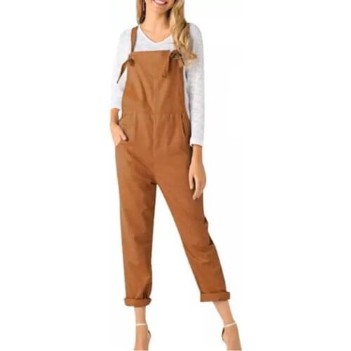 Hot selling jumpsuit women cargo pants casual solid color pocket trouser loose slim jeans vintage clothing fashion streetwear