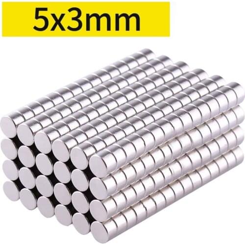 5mm x 3mm Round Neodymium Magnets 5x3mm Dia 5mm Thick 3mm N35 Super Strong Disc Countersunk Ring Rare Earth NdFeB Magnet Disk