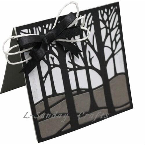L-Sunday Crafts Stencils Forest trees Metal Cutting Dies Scrapbooking Embossing Album Paper Cardmaking Crafts Decor