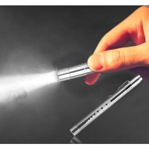 Aluminum Alloy Mini Pocket Lamp Led Pen Flashlight Student Pen Light Torch Ultra Violet Light Convenient For Reading At Night