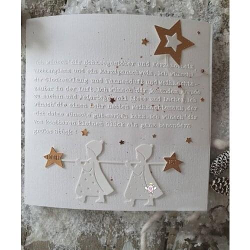 Mmao Craft metal cutting dies cut die mold Frohes fest letter child Scrapbook paper craft knife mould blade punch stencils dies