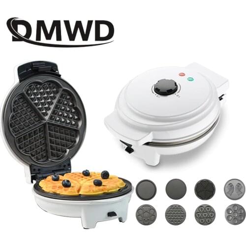 Multifunctional Electric Egg Waffle Maker Doughnut Cake Machine Mini Muffin Bubble Baking Pan Grill Oven 3 Changeable Plates EU