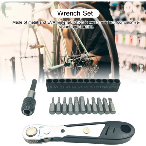 MTB Bicycle Ratchet Disc Wrench T25 Plum Blossom Inner Hexagon 3/4/5/6/8Mm Combination Car Repair Multi Tool Bike Accessories