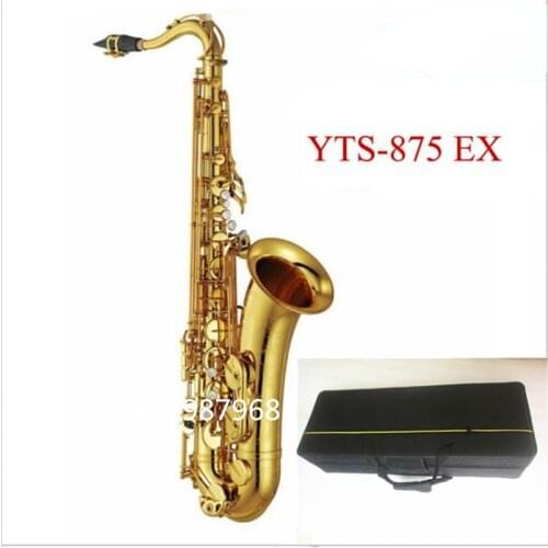 NEW Tenor Saxophone YTS-875EX Gold Key Musical Instruments Quality Gold LacquerSax Mouthpiece Professional Free Shipping