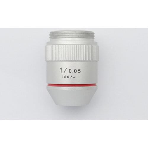Microscope Objective Lens 1X 2X 195 Achromatic Low Power Objectives RMS Thread 20.2mm for Biological Microscope