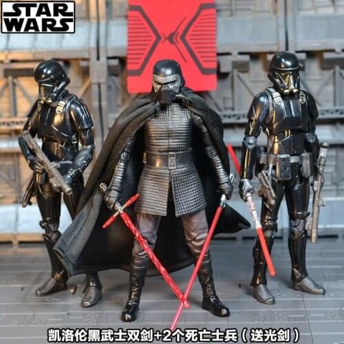 Genuine Hasbro Star Wars Kylo Ren Double Lightsaber Joint Movable Figure Model
