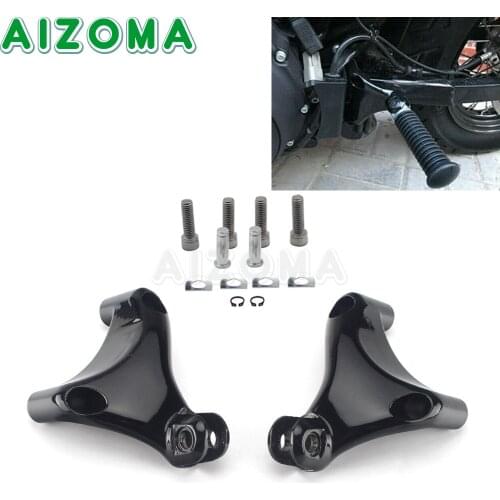 1Pair Motorcycle Foot Pegs Clamp Footrest Mount Rest Stand For Harley 883 1200 XL Sportster SuperLow XL883L XL1200N 2004-2013