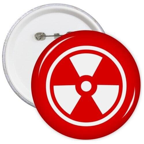 Package Weight Rain Recycle Fire Snow Fragile Upward Earth Blue Red Green Careful Warning Forbid Round Pin Badge Button 5pcs