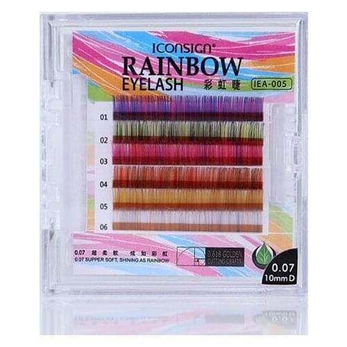 2 Pcs ombre color eyelash extensions 0.07 mixed color C & D curly from 8mm to 12mm eyelash extension by free shipping