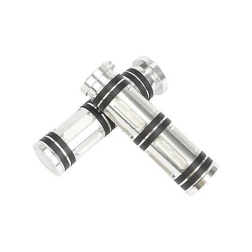 Silver CNC Billet Edge Cut 1" 25mm Handlebar Hand Grips For Harley Dyna Sportster1200 883 Softail SporGlide Touring