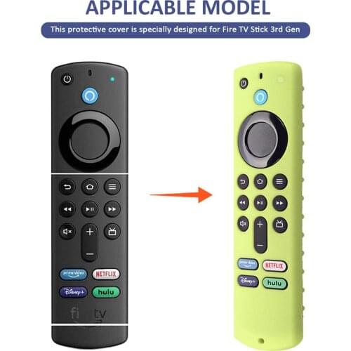 Silicone Remote Control Protective Case Fully Fit Shockproof Cover Washable Protective Case For Fire TV Stick TV Stick Anti-Slip
