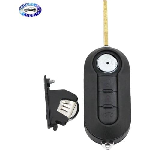 3 Button Folding Flip Remote Key Shell Case Car Key Housing for Fiat 500 Doblo Florino Punto Qubo Punto Evo