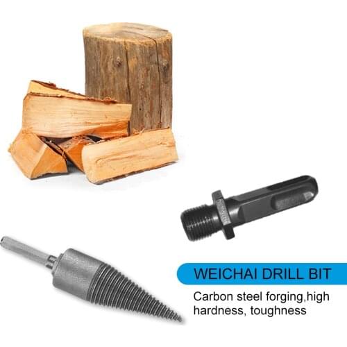 3pcs Firewood Splitter Machine Drill Bits Firewood Splitter Adapter Rod for Wood Splitter Screw Drilling Tools