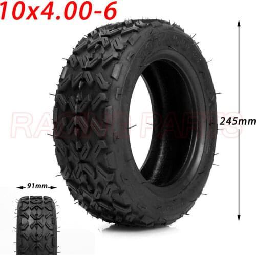Good quality 10x4.00-6 cross-country vacuum tire for two wheel electric scooter 10 inch ATV wheel accessories