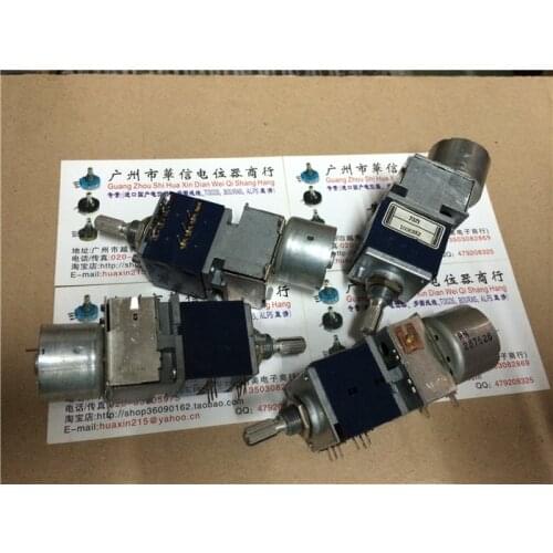 [VK] Japan ALPS potentiometer RK27 double with motor potentiometer B100KX2 handle length 20MM flower switch