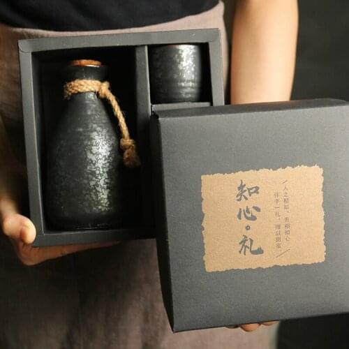 Japanese vintage sake set household ceramic liquor cup ceramic distributor wine pot wineware gift box