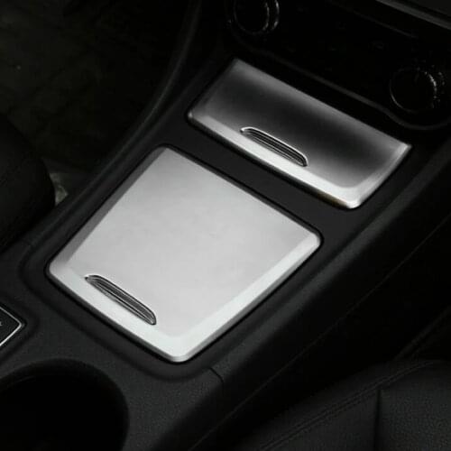 YAQUICKA Car Interior Storage Box Ashtray Cover Trim Styling Sticker For Mercedes Benz CLA GLA A Class W117 W176 A180 2014-2017