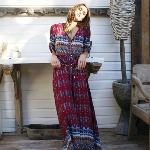 Printed Bohemian Dress Women 2021 New Spring and Summer Womens Beach Skirts, Mopping Long Skirts Plus Size