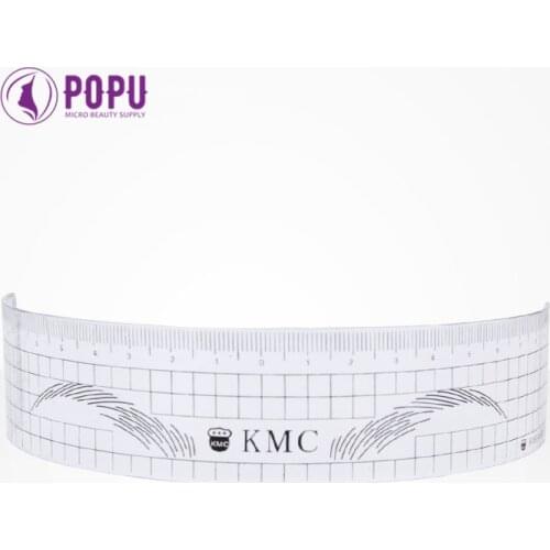 POPU Permanent Makeup Stencils Plastic Eyebrow Ruler KMC Tattoo Cosmetic Shaping Tool For Eyebrow Ruler 4 PCS
