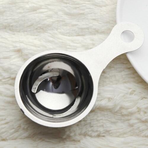 400Pcs/Lot Stainless Steel Egg Separator Tool Spoon Egg Yolk White Separator Egg Divider Kitchen Tools Wholesale