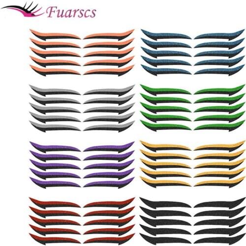 5 Pairs Double Eyelid Glitter Silver Eyeliner Stickers Create Eye Professional Makeup Tools Cosmetic Smoky Makeup Eye Cosmetic