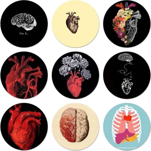 58mm Medical Human Organs Badge Brooch Pin Accessories For Clothes Backpack Decoration gift