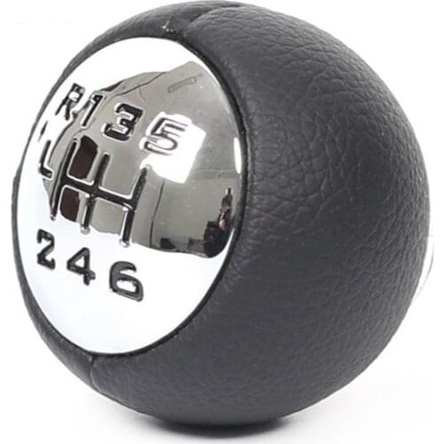 6-Speed Car gear shift knob leather shift knob for For PEUGEOT 307 308 3008 407 5008 807