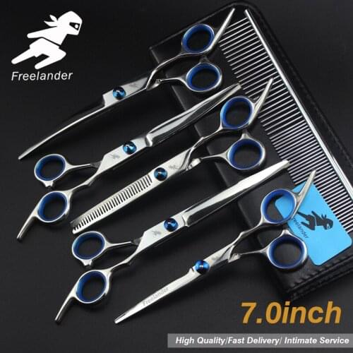 7 inch pet hairdressing scissors set pink set high class pet dog scissors grooming kit hair care & styling