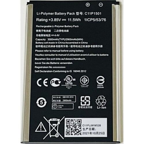 3.85V 3000mAh C11P1501 For Asus Zenfone Selfie ZD551KL Z00UD Z00UDH Z00UDC Z00UDB Battery