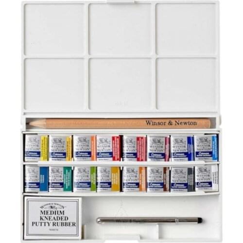 Watercolor Winsor Newton Cotman Compact Set 14 colors Watercolor Paint Set Tubes Vivid Color Highly Pigmented Perfect For Painte