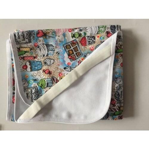 Bamboo terry inner,printed color with PUL outter mattress with Elastic for Babies Changing pads 100 pcs 30*40cm Free Shipping