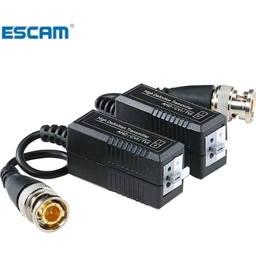 BNC to UTP Cat5/5e/6 Video Balun HD Transceivers Adapter Transmitter Support 1080P 4MP 5MP AHD CVI TVI Camera 200M