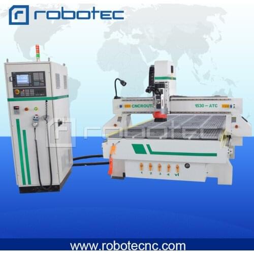 ROBOTEC multi spindles vacuum table ATC wood cnc router