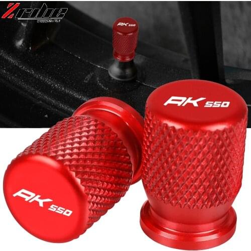 For KYMCO AK550 AK 550 ak550 2017-2019 2018 2020 CNC Alumium Accessorie Wheel Tire Valve Stem Caps Airtight Covers logo "AK550