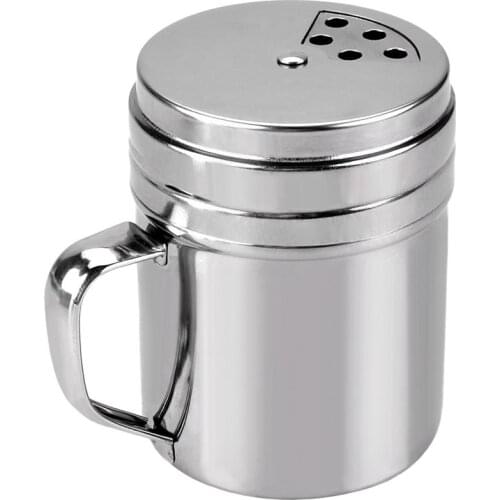 Stainless Steel Seasoning Bottle Airtight Spice Shaker Pepper Shaker With Handle Lid Condiment Pot Home Kitchen Supplies