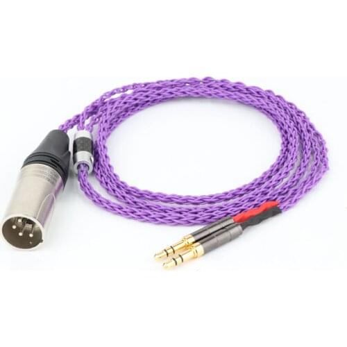 HIFI 8 Cores OCC Copper Silver Plated Headphone Upgrade Cables for Sundara AventhoFocal Elegia t1 t5p D7200 D600 D7100MDR-Z7