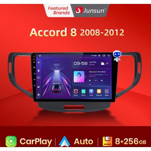 Junsun V1 2G+32G Android 10.0 DSP Car Radio Multimedia Video Player For Honda Accord 8 2008 - 2012 Navigation no 2 din autoradio