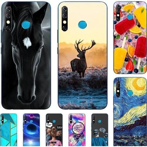 Fashion Bumper Cute Case For Tecno Camon 12 Air 12Air CC6 6.55" Case Soft Silicone Cat Horse Flower Cover Back Shell