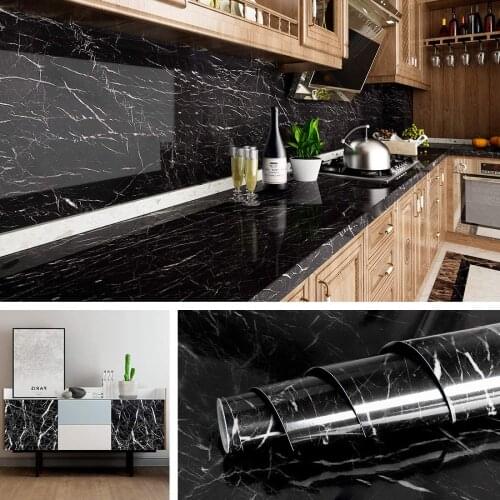 Marble Wallpaper Peel and Stick Waterproof Wall Paper Self Adhesive Vinyl Marble Paper for Bathroom Kitchen Counters Removable