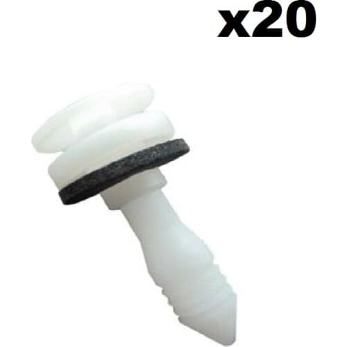 FOR JAGUAR S AND X TYPE DOOR TRIM PANEL PLASTIC CLIPS X20 WHITE REPAIR PARTS