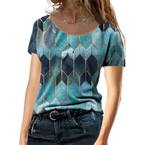 Round Neck Casual Blouse Short Sleeves Skin-friendly Polyester Women O-Neck Tops for Summer T-shirt Female Dating Party 2021