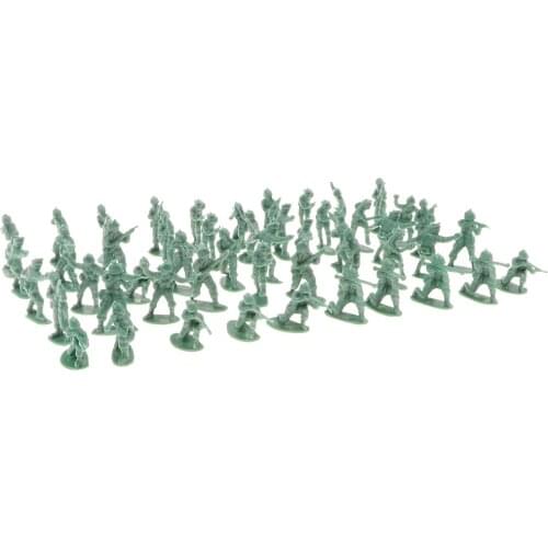 Prettyia 100 Pieces 2cm Plastic Toy Soldier Figures Army Men