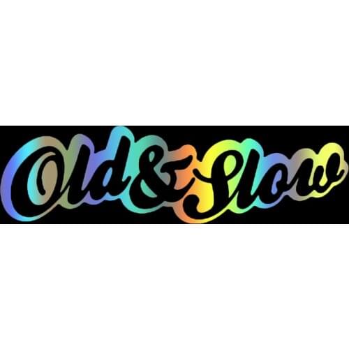 S51426# Various Sizes/Colors Car Stickers Vinyl Decal Old And Slow Motorcycle Decorative Accessories Creative Laptop Helmet